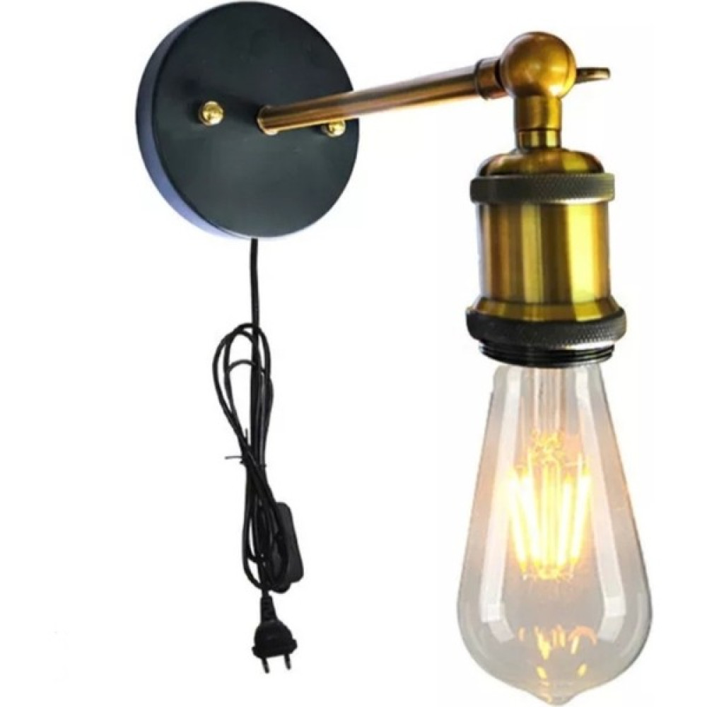 Mylights Retro Rustik Anahtarlı Kablolu Fişli Duvar Aplik Hareketli Mafsalı Aplik Aplikler Fiyatı