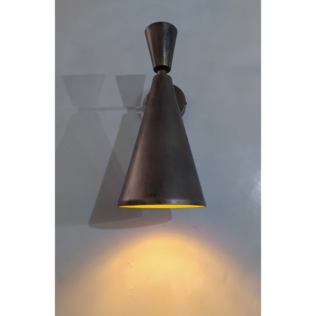 Mylights Retro Rustik Konik Aplik Duvar Aplik - Antrasit Aplikler Fiyatı