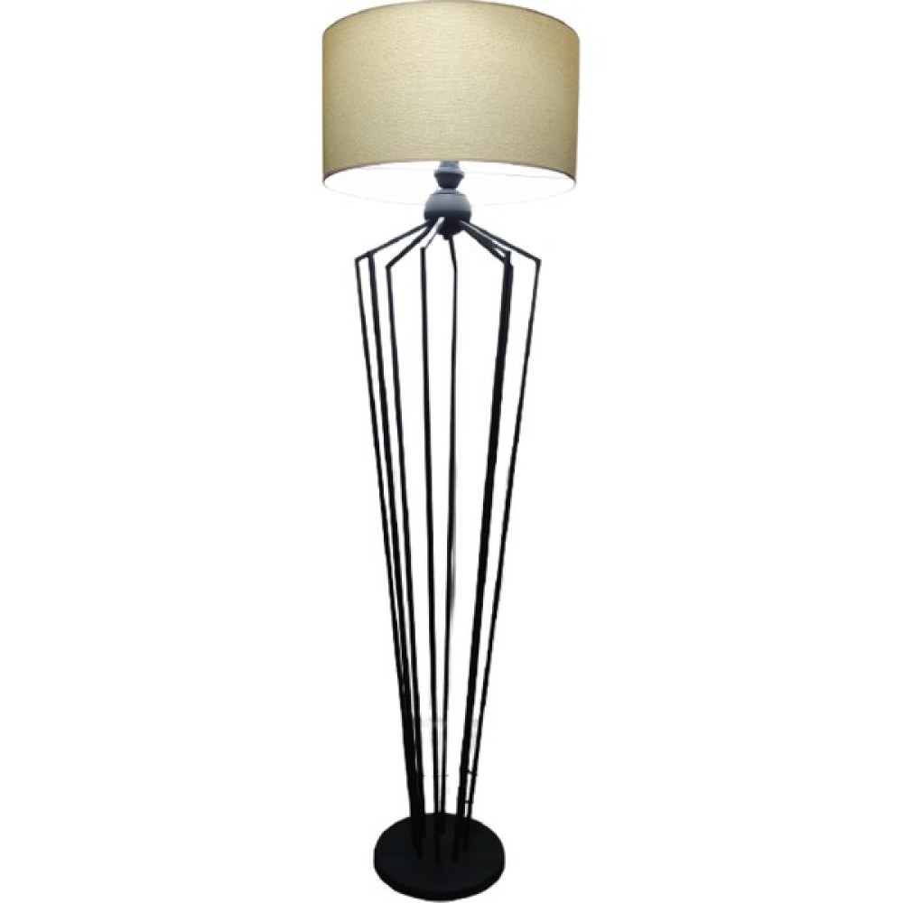 Mylights Retro Rustik Lambader Köşe Lambası Mat Siyah Hasır Mat Siyah Gövde Hasır Başlık Lambader Lambader Fiyatı