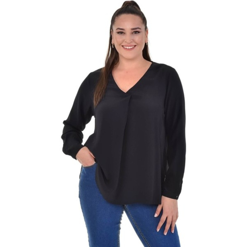 Myline Uzun Kollu V Yaka Bluz Bluz Fiyatı
