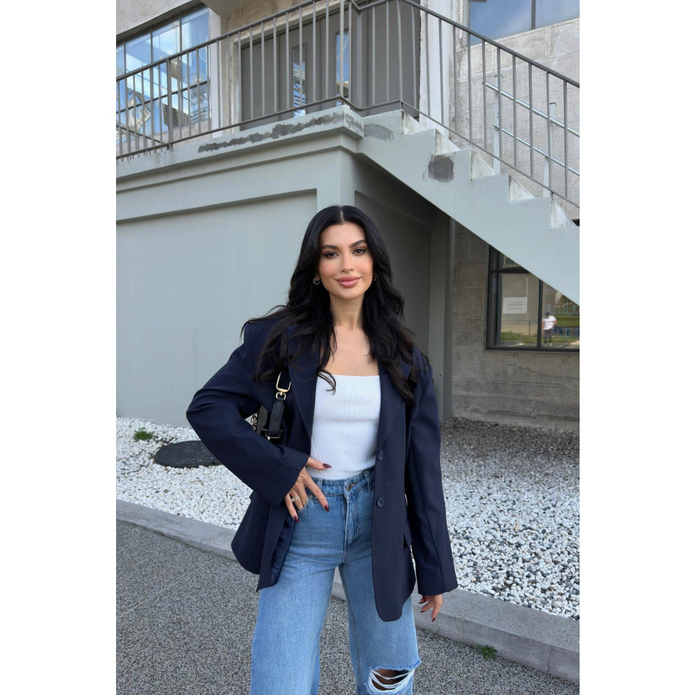 mylove Blazer Kruvaze Ceket Lacivert XL Beden Bayan Ceket Fiyatı
