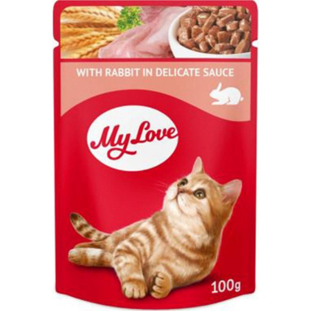 MyLove  Sos Içinde Tavşan Etli Pouch Kedi Maması 100 gr 13 Evcil Hayvan Ürünleri Fiyatı