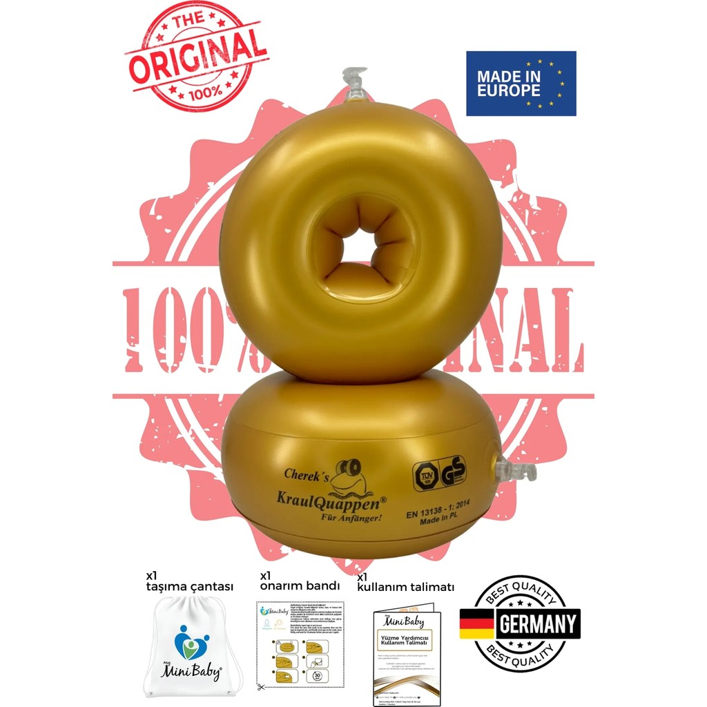 Myminibaby Premium Gold Yüzme Kolluğu Altın Renk 40. Yıl Özel Seri 8 Ay-30 Kg Dayanıklı Tasarım SSD / Solid State Drive Fiyatı