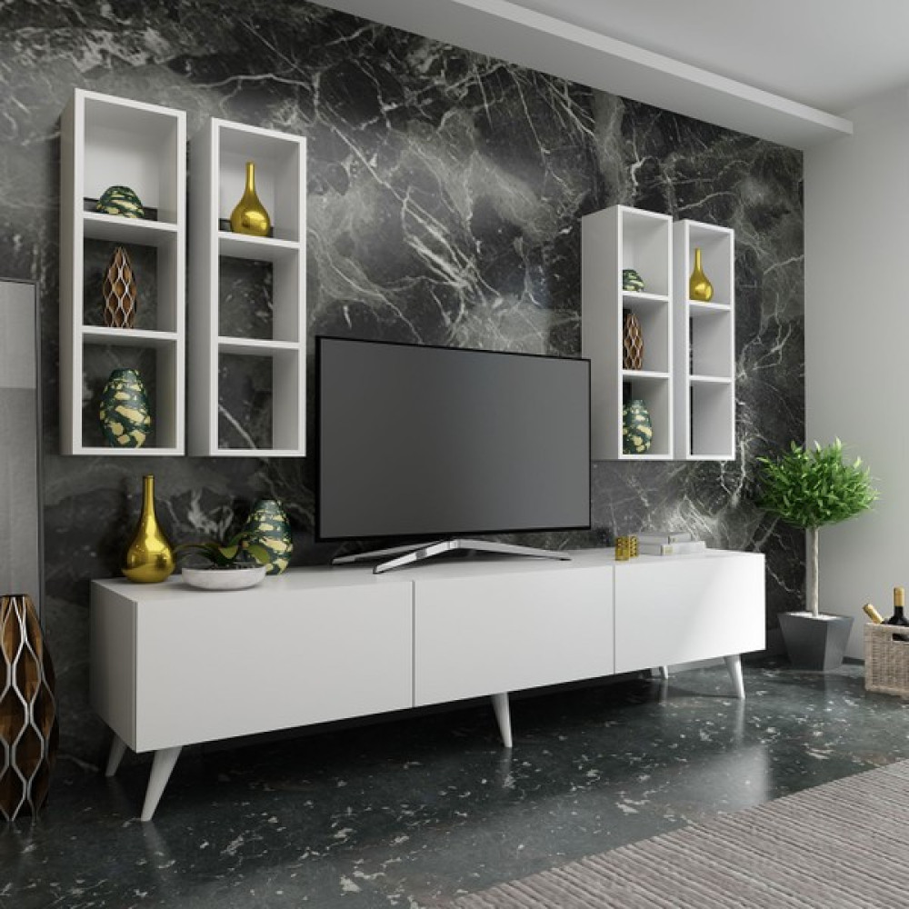 Myniture Festival Tv Ünitesi Q3002-1 Beyaz Tv Ünitesi / Sehpası Fiyatı