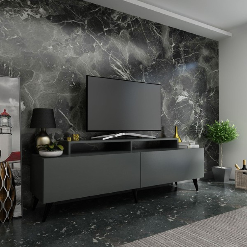 Myniture Festival Tv Ünitesi Q3010-4 Antrasit Tv Ünitesi / Sehpası Fiyatı