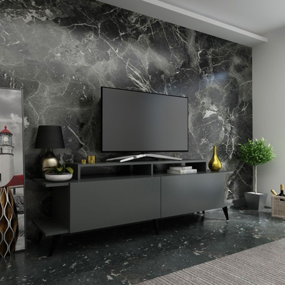 Myniture Festival Tv Ünitesi Q3012-4 Antrasit Tv Ünitesi / Sehpası Fiyatı