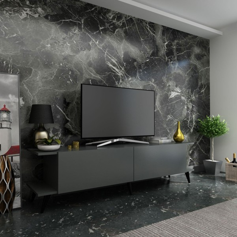 Myniture Festival Tv Ünitesi Q3013-4 Antrasit Tv Ünitesi / Sehpası Fiyatı