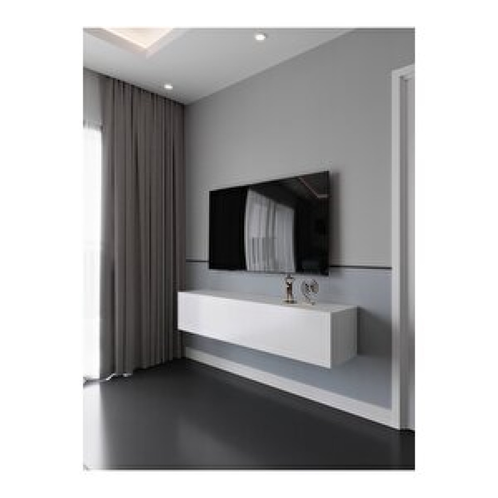 Myniture Home Duvara Monte Tv Sehpası Beyaz S6205-1 Tv Ünitesi / Sehpası Fiyatı
