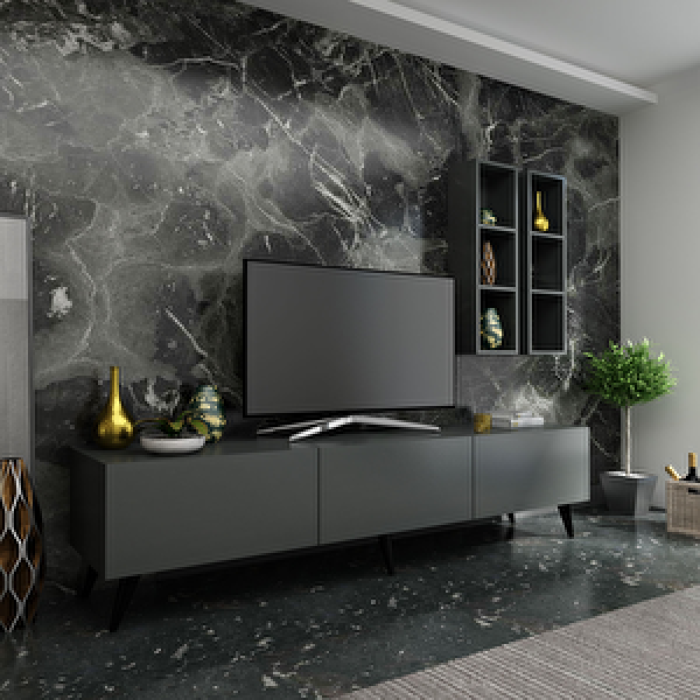Myniture Home Festival Tv Ünitesi Q3003-4 Antrasit Tv Ünitesi / Sehpası Fiyatı