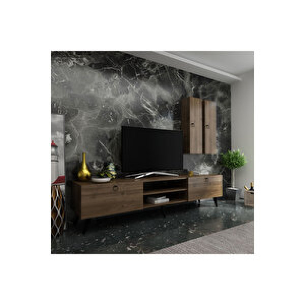 Myniture Home Festival Tv Ünitesi Q3018-2 Ceviz Tv Ünitesi / Sehpası Fiyatı