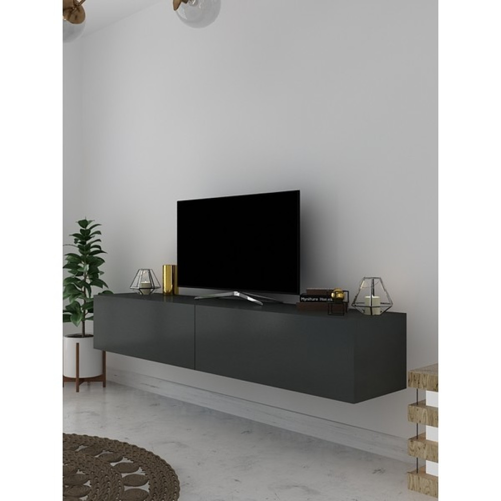 Myniture Home & Living Duvara Monte Tv Sehpası Antrasit S6200-4 Tv Ünitesi / Sehpası Fiyatı