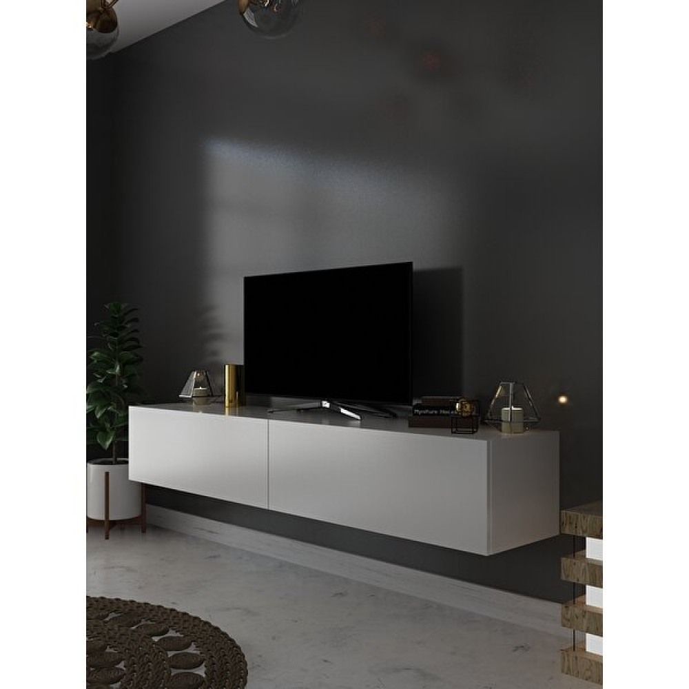 Myniture Home & Living Duvara Monte Tv Sehpası Beyaz S6200-1 Tv Ünitesi / Sehpası Fiyatı