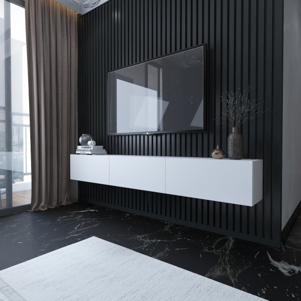 Myniture Home & Living Duvara Monte Tv Sehpası Beyaz S6204-1 Tv Ünitesi / Sehpası Fiyatı