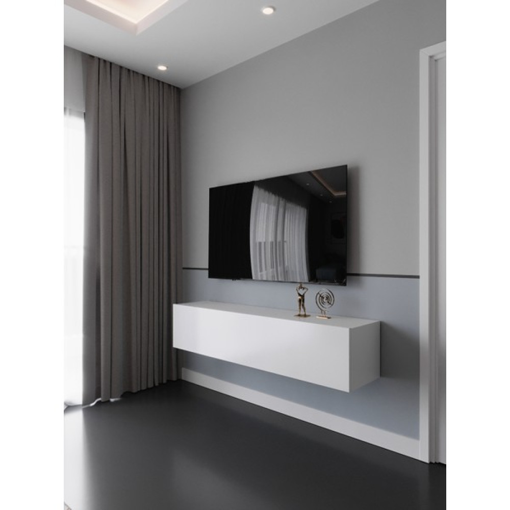 Myniture Home & Living Duvara Monte Tv Sehpası Beyaz S6205-1 Tv Ünitesi / Sehpası Fiyatı