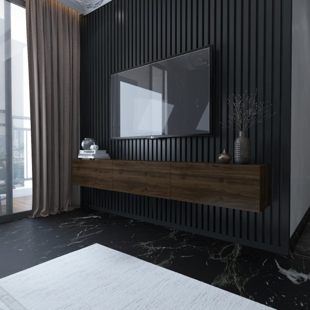 Myniture Home & Living Duvara Monte Tv Sehpası Ceviz S6204-2 Tv Ünitesi / Sehpası Fiyatı