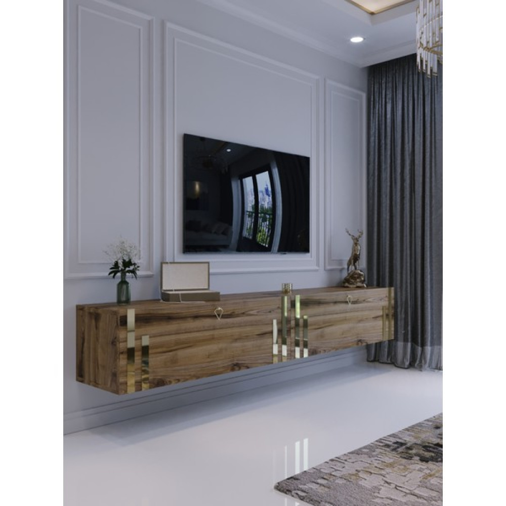 Myniture Home & Living Duvara Monte Tv Sehpası Çırağan Gold G6300-3 - Çırağan - Gold Tv Ünitesi / Sehpası Fiyatı