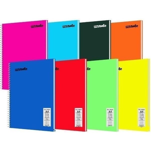 Mynote Flex Neo 60 Yaprak A4 Pp Kapak Spiralli Defter (2 Adet Çizgili-4 Adet Kareli) Not Defteri & Bloknot Fiyatı