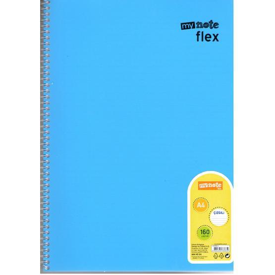 Mynote Flex Turkuaz 160 Yaprak Çizgili Spiralli Defter