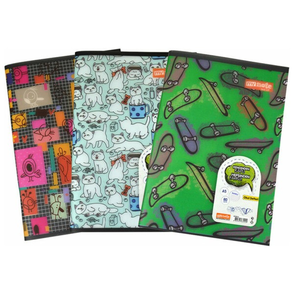 Mynote Text Up A5 80 Yaprak Kareli Defter Spiralli Defter Fiyatı
