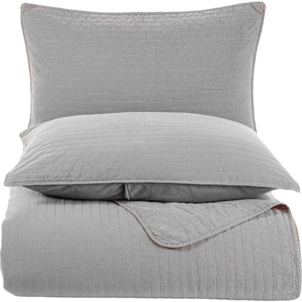 Myra Vintage Kapitoneli Çift Kişilik Yatak Örtüsü - Gri - 240 x 260 cm Yatak Örtüsü Fiyatı