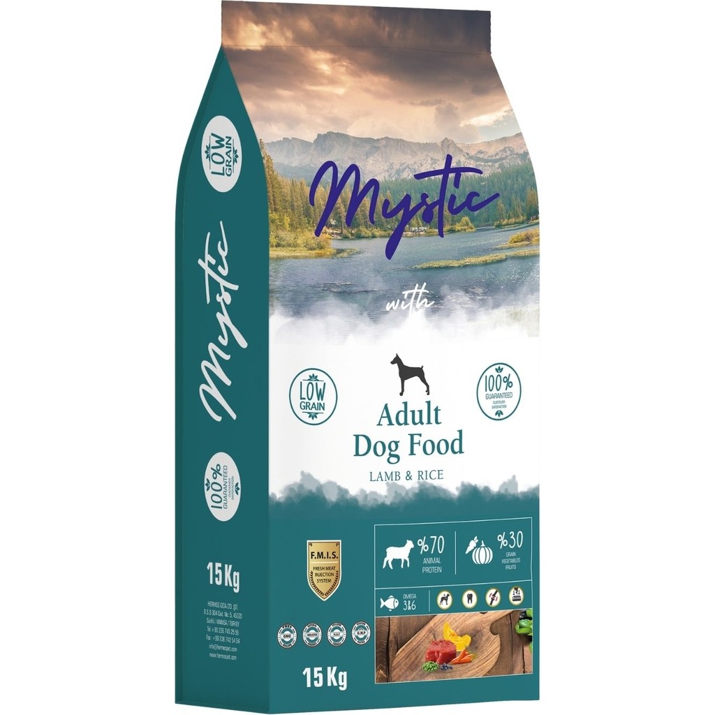 Mystic Yetişkin Köpek Maması Kuzu İçerikli 15 kg Tüm Irklar için Düşük Tahıllı Beslenme Evcil Hayvan Ürünleri Fiyatı