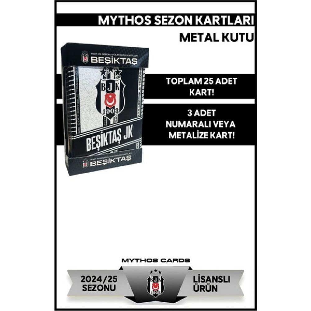 Mythos Cards Beşiktaş 2024-25 Sezon Kartları - Metal Kutu Oyun Takımları Fiyatı