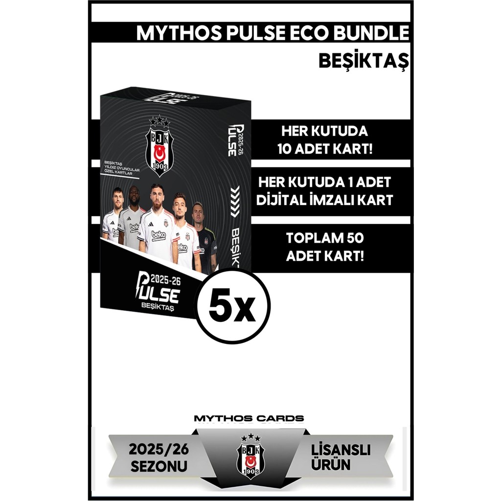 Mythos Cards Eco Bundle - Beşiktaş 2025/26 Pulse Futbolcu Kartları Aksesuar 5 Paket Bebek Oyun Parkı & Beşikleri Fiyatı