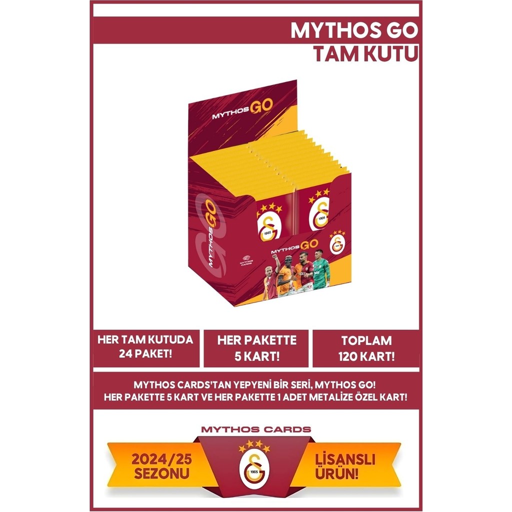 Mythos Cards Galatasaray - Mythos Go Futbolcu Kartları 2024/25 - Tam Kutu Diğer Fiyatı
