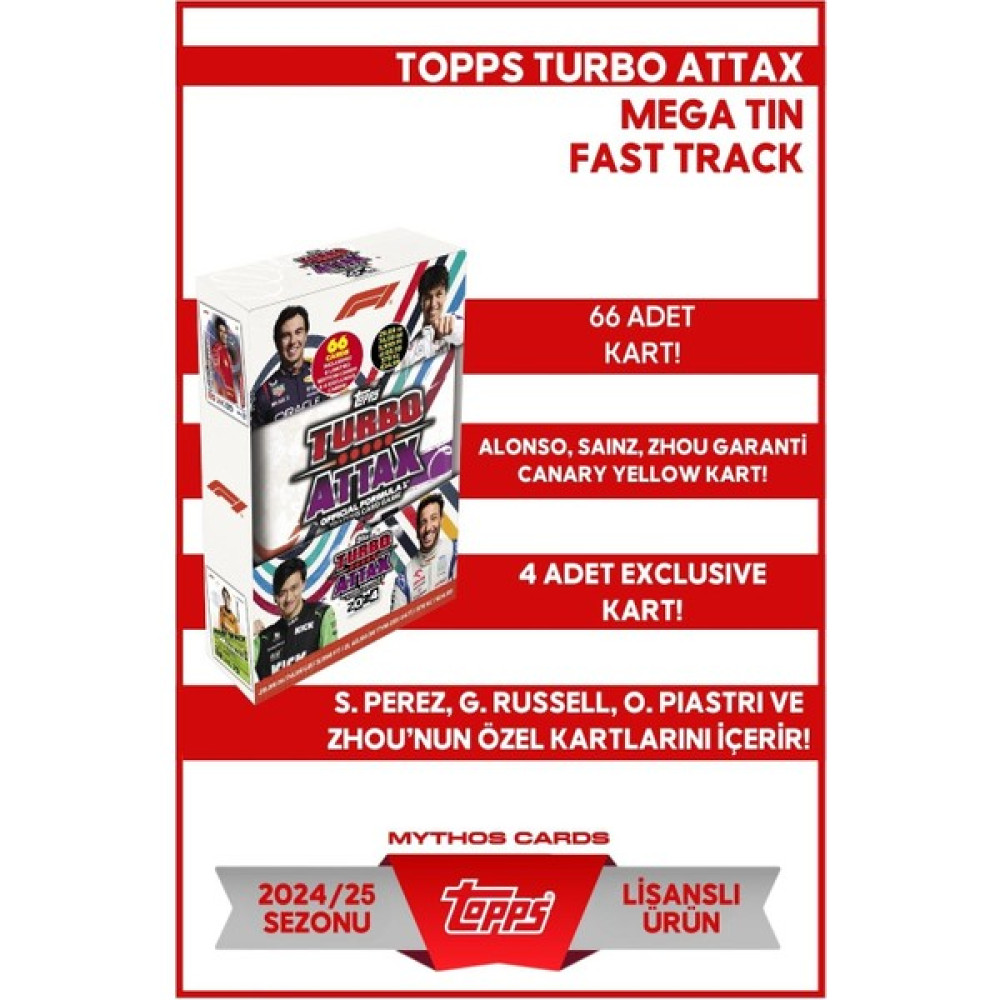 Mythos Cards Topps Formula 1 Turbo Attax 2024-MEGA Tin - Fast Track Açık Hava, Deniz ve Spor Oyuncakları Fiyatı