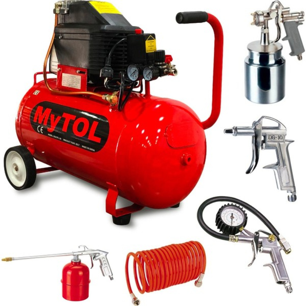 Mytol 50 Litre Hava Kompresörü 2 Hp 8 Bar ve 5li Havalı Set Hava Kompresörü Fiyatı