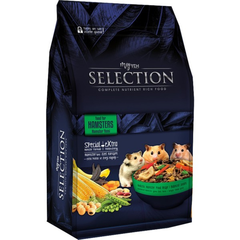 Myyem Selection Gerçek Sebze ve Meyve Parçacıklı Hamster Yemi 750gr (3 Adet) Oto Boyaları Fiyatı