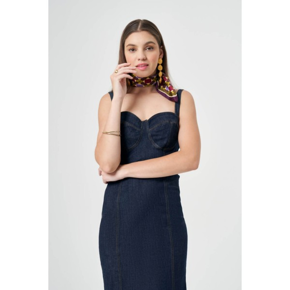 Mzl Colletion Denim Indigo Elbise Elbise Fiyatı