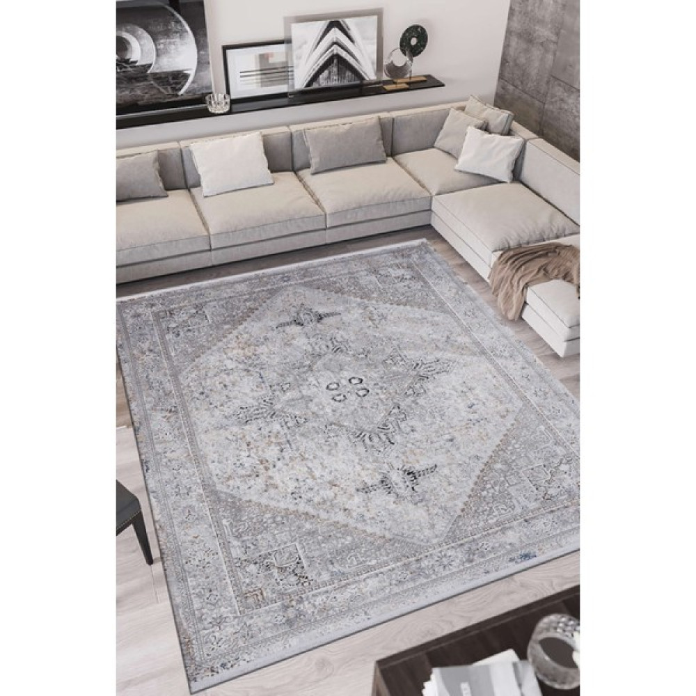 Naar Cornelia Bambu 17734A Gri / Krem 200X300 Halı ~ 6 M2 - 200 x 300 cm Salon Halısı Fiyatı