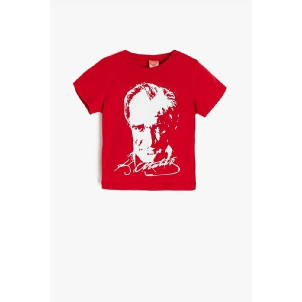 nacar çarşı Unısex Çocuk Kısa Kol Atatürk Baskılı 23 Nisan 29 Ekim 10 Kasım Gösteri Kostüm T-shırt 6 YAŞ Beden Bayan T-shirt Fiyatı