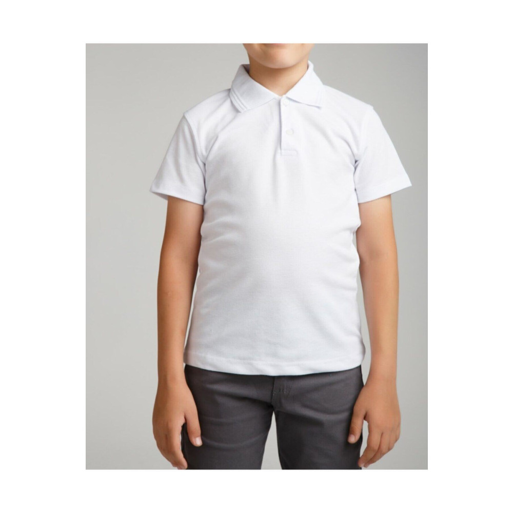 nacar çarşı Unısex Cocuk Polo Yaka Kısa Kol Beyaz Okul T-shırt 5-6 Yaş Beden Erkek T-shirt Fiyatı