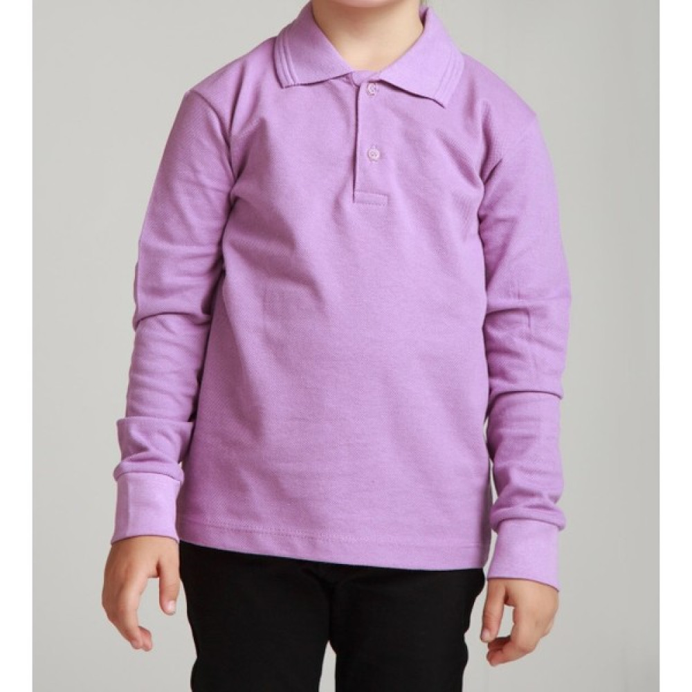 Nacar Çarşı Unisex Cocuk Polo Yaka Uzun Kol Lila Okul T-Shirt Erkek Çocuk T-shirt Fiyatı