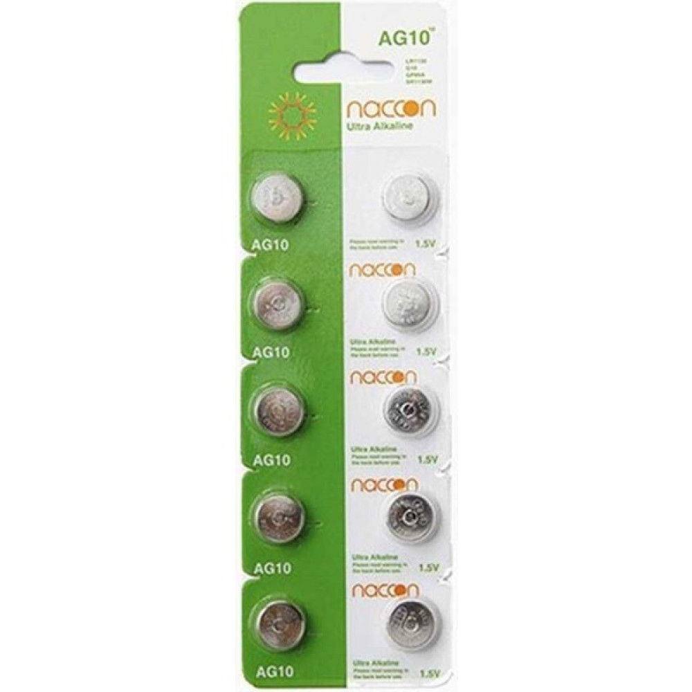Naccon 100 Adet Naccon AG10 189 389 LR54 LR1130 Alkaline Düğme Pil Toptan Satış Diğer Fiyatı