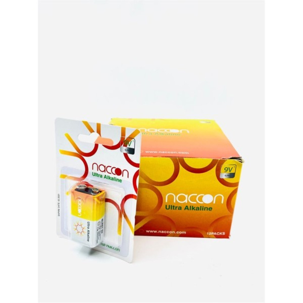 Naccon 9V Alkaline Kare Pil 6LR61 - Tekli Diğer Fiyatı