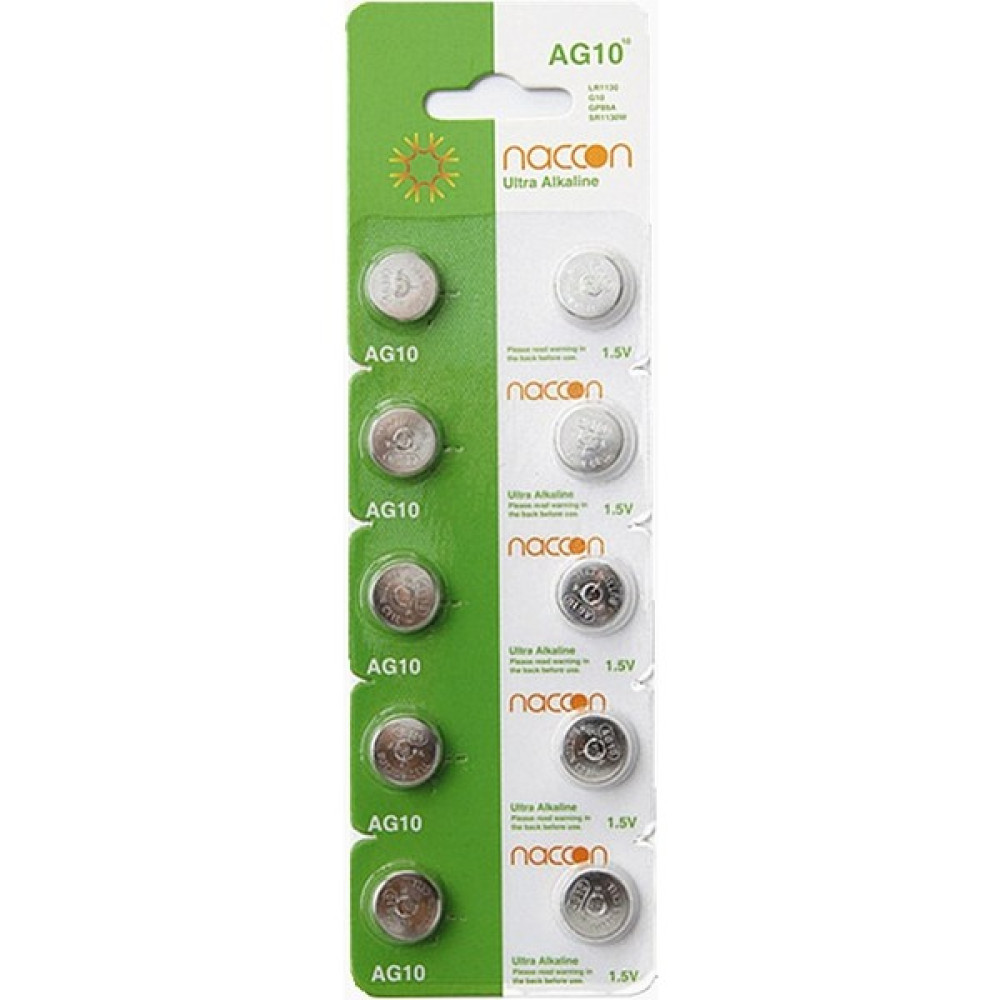 Naccon AG10 189 389 LR54 LR1130 Alkaline Düğme Pil 10'lu Diğer Fiyatı