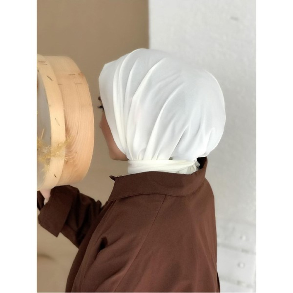 Naciye Sultan Pratik Şal Çıtçıtlı Boyunluk Hijab Bone Krem Şal / Fular & Eşarp Fiyatı