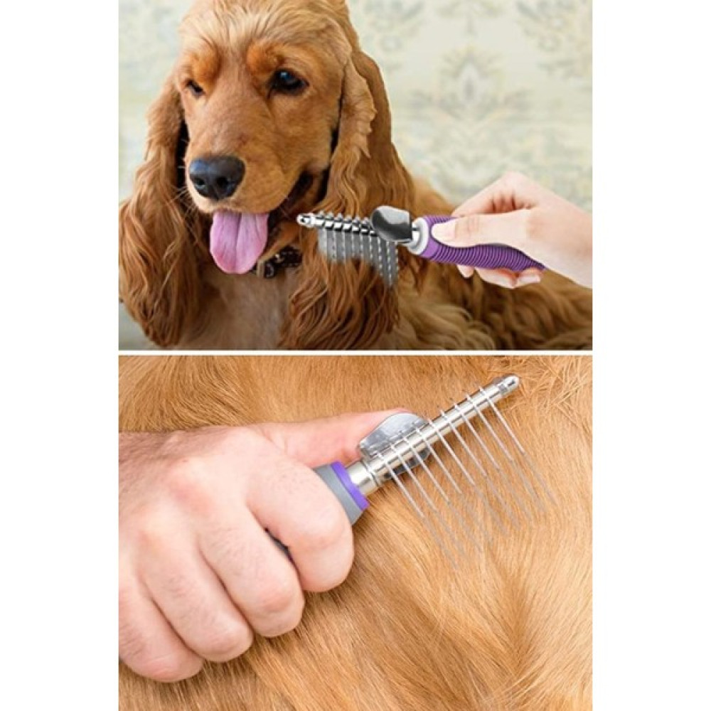Nactumu Düğüm Açıcı Pet Fırçası Emniyetli Uzun ve Çelik Dişli Kedi Köpek Tüy Kıtık Açma Tarağı Evcil Hayvan Ürünleri Fiyatı