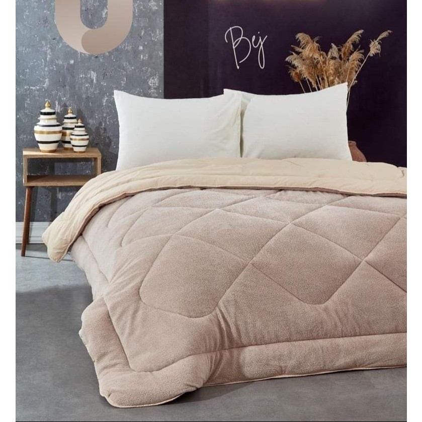Nadide Tek Kişilik Wellsoft Yorgan Bej - 155 x 215 cm - Renkli Yorgan Fiyatı