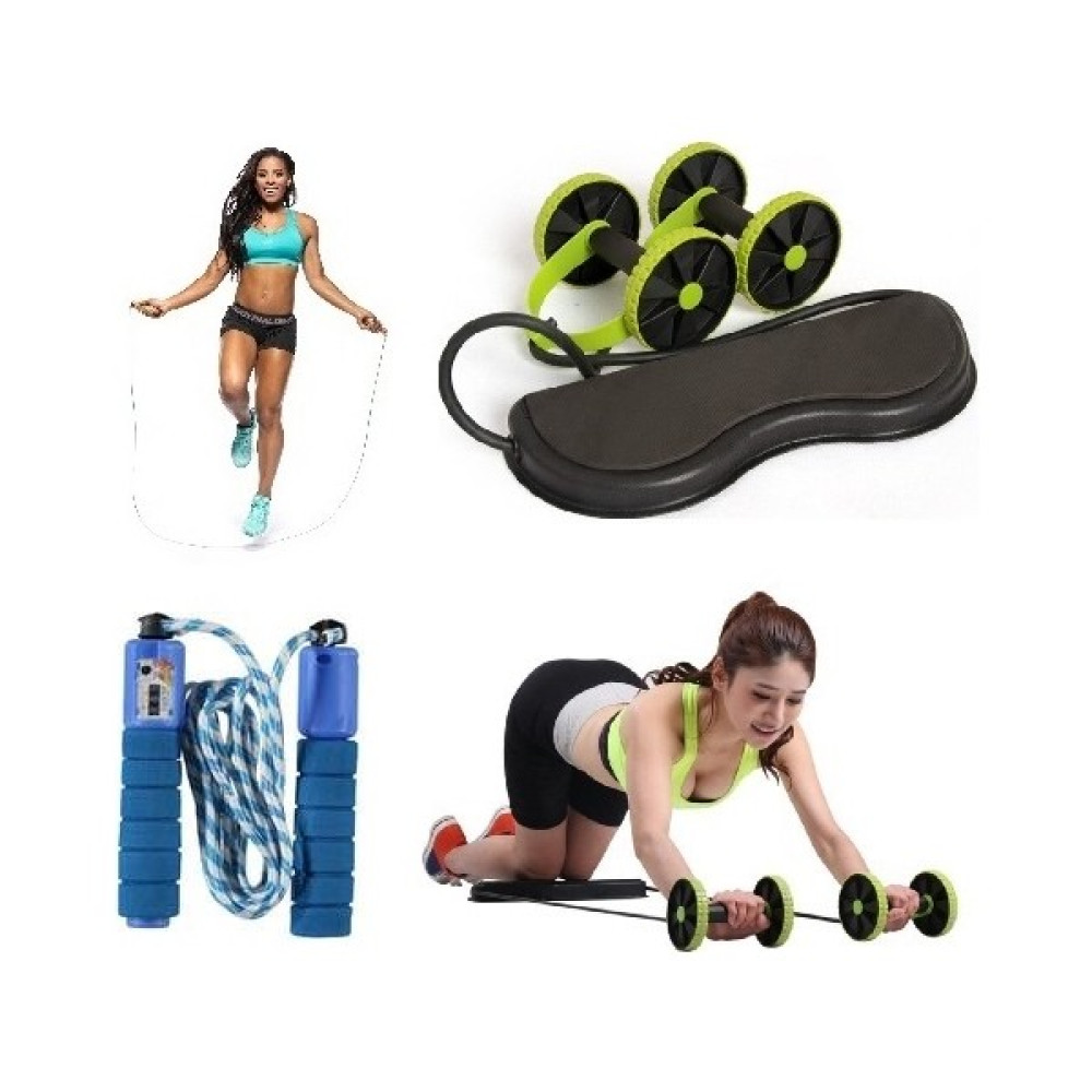 Nadom 2'li Set Tekerlekli Göbek Eritme Mekik Fitness Kondisyon Egzersiz Spor Aleti Sayaçlı Atlama Ipi Kondisyon Aletleri Fiyatı