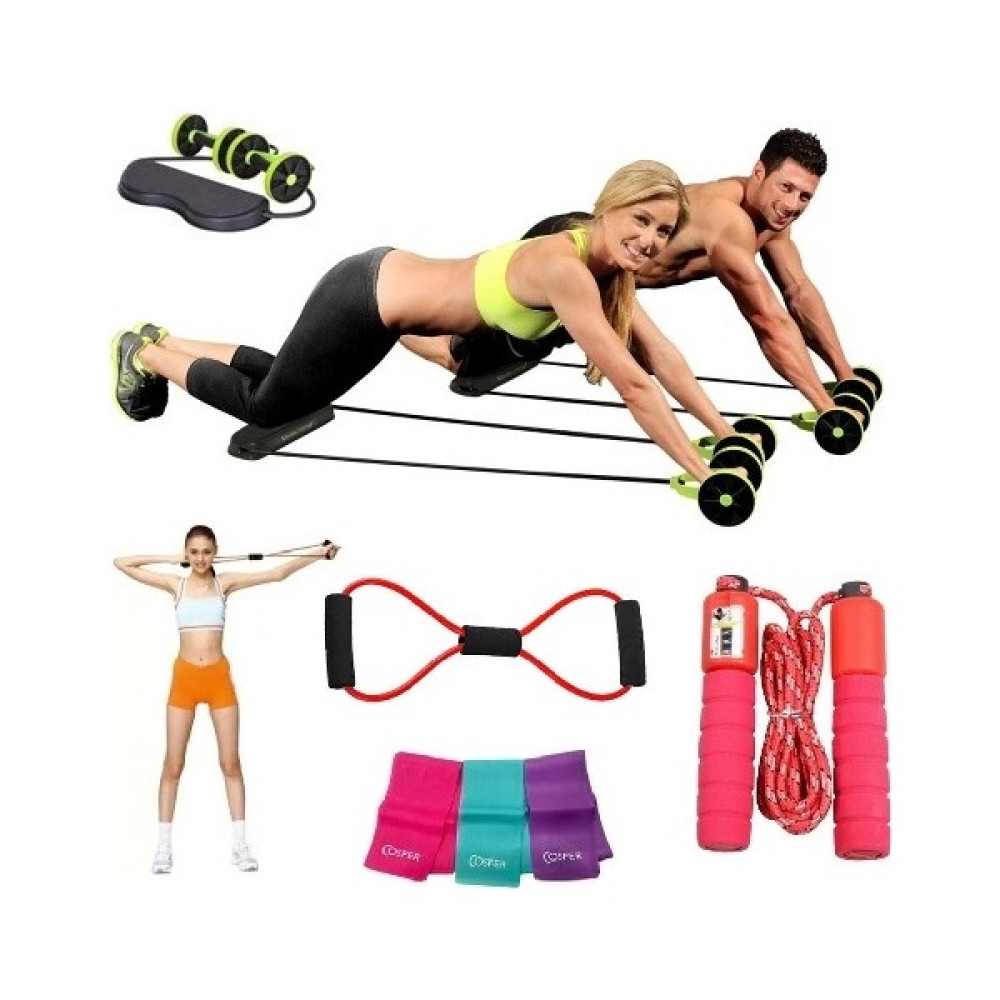 Nadom 4'lü Set Fitnes Spor Mekik Aleti Sayaçlı Atlama Ipi 3'lü Pilates Bandı Seti Direnç Lastiği Kondisyon Aletleri Fiyatı