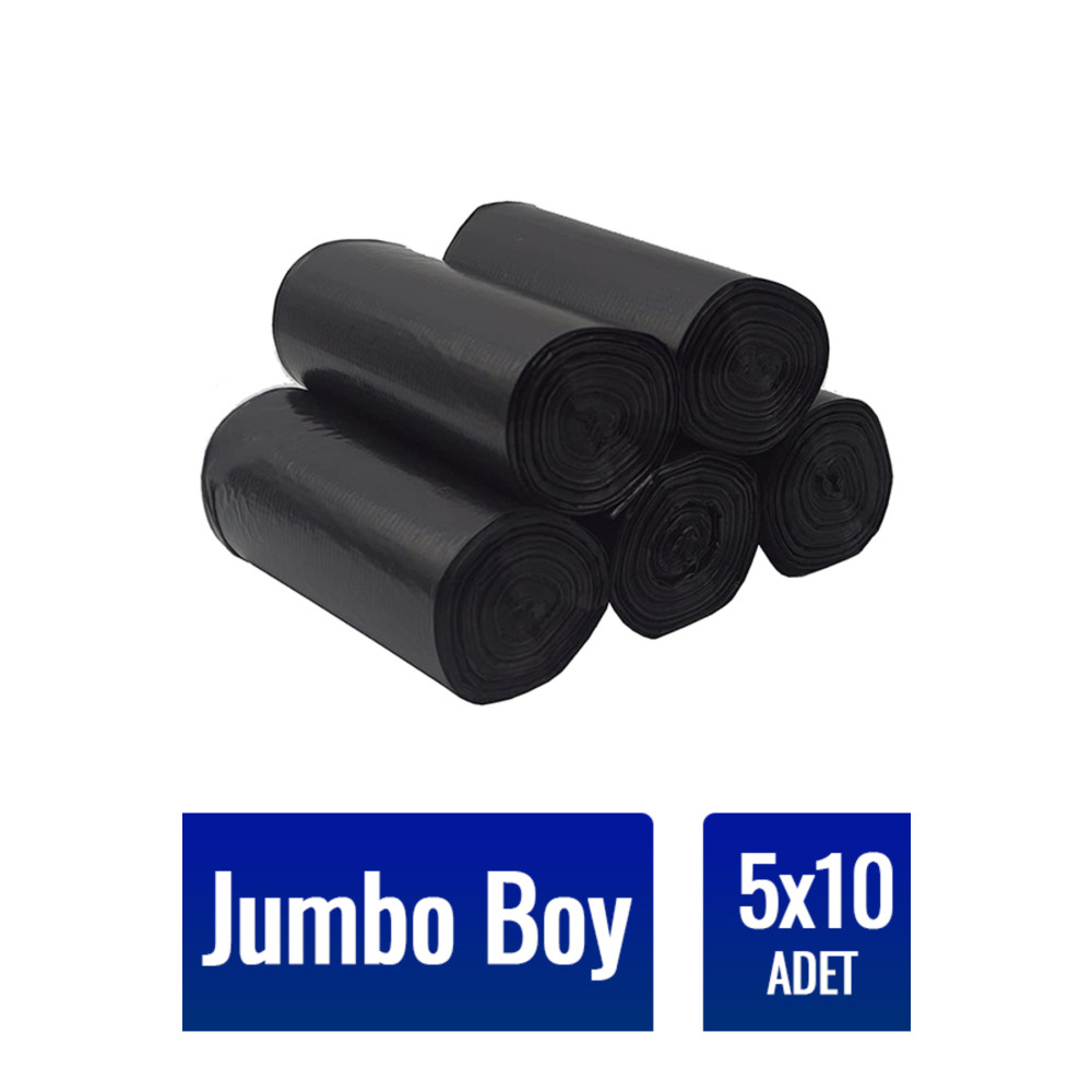 naft Çöp Torbası Jumbo Boy 10’lu 5 Rulo Kalın 80x110 Çöp Poşeti Çöp Poşetleri Fiyatı