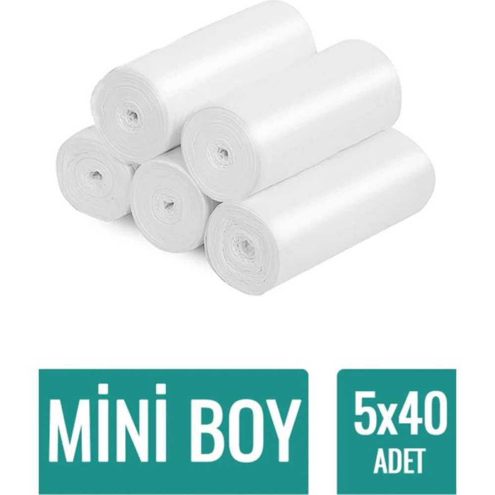 Naft Çöp Torbası Mini Boy Küçük 40'lı 5 Rulo 40 x 50 cm Çöp Poşeti Çöp Poşetleri Fiyatı