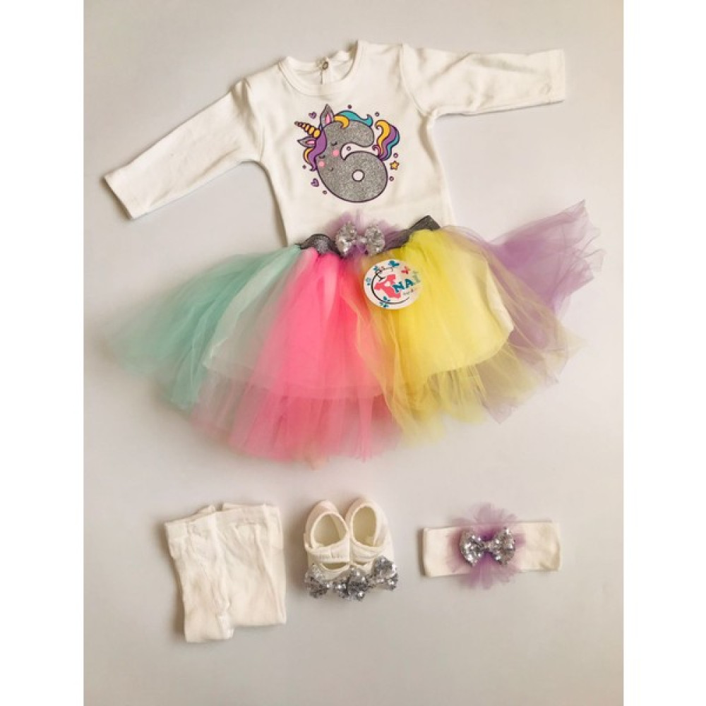 Nai Baby Tütülü Elbise Hediyelik Özel Gün Yenidoğan Mevlütlük 6 Ay Baskılı Bebek Elbisesi Fiyatı