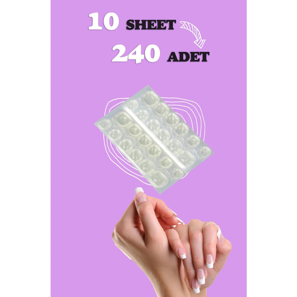 Nail Master 240 Adet Takma Tırnak Yapıştırıcı Protez Yapıştırıcı Jel Sticker Tak Çıkar Yapıştırma Bandı Makyaj Ürünleri Fiyatı