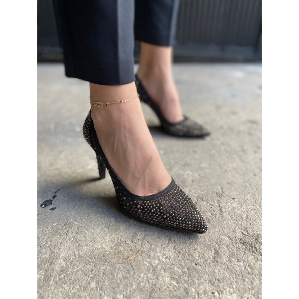 Nail Shoes Naneciler 13004 Abiye Sindirella Abiye Topuklu Ayakkabı Siyah Abiye Ayakkabılar Fiyatı