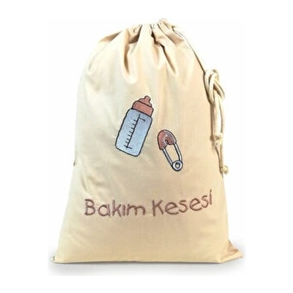 Nakışlı Bebek Bakım Kesesi - Bej Diğer Fiyatı
